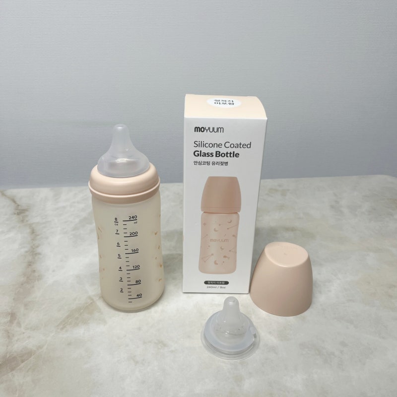 모윰 유리젖병 240ml, 트윙클 에디션 신생아젖병추천