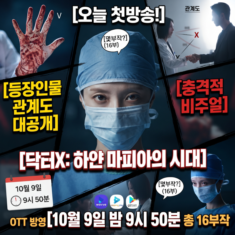 닥터X 넷플릭스 언제? 12부작 방송 편성표와 핵심 줄거리, 출연진 미리보기