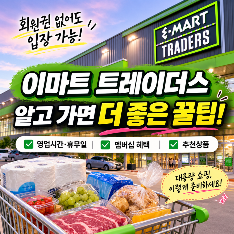 이마트 트레이더스 회원권 없어도 갈 수 있다, 멤버십 영업시간 추천상품까지 정리