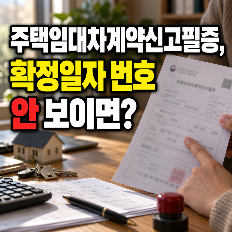 주택임대차계약신고필증, 확정일자 번호 안 보이면?