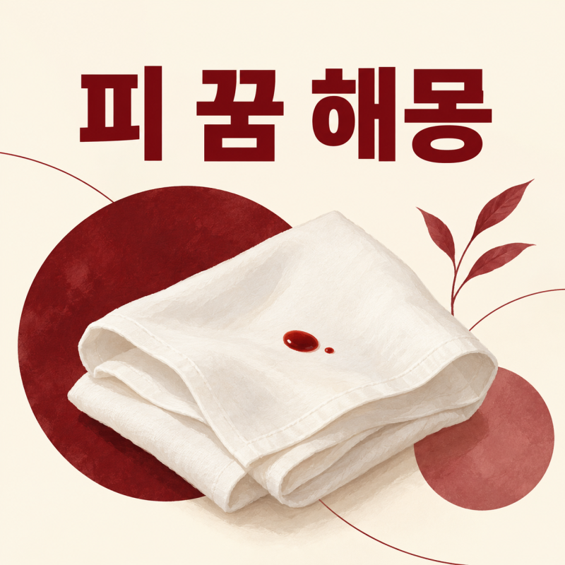 [해몽] 피 꿈 해몽｜피 흘리는 꿈, 코피, 피 묻는 꿈은 길몽일까?