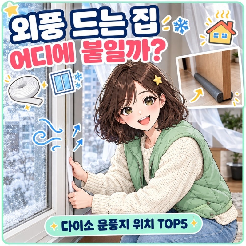 다이소 문풍지 효과 있을까? 외풍 막는 위치 TOP5