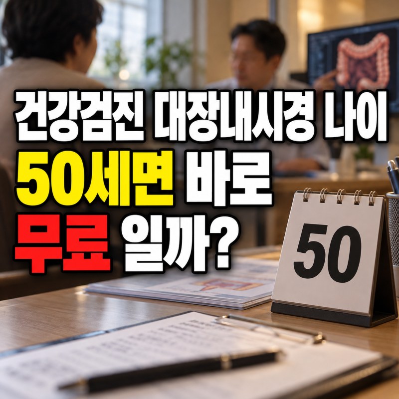 건강검진 대장내시경 나이, 50세면 바로 무료일까?