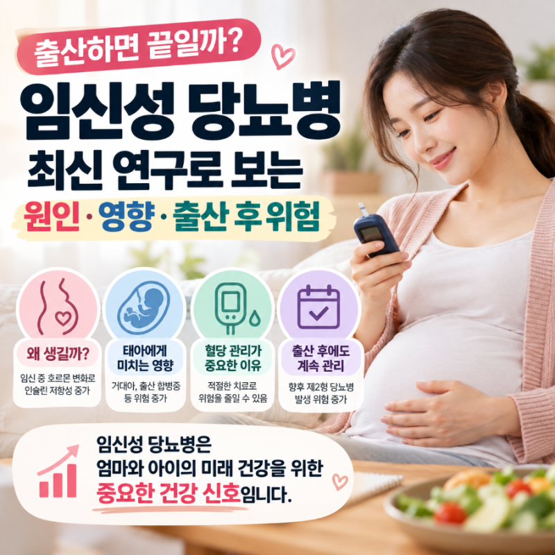 임신성 당뇨병, 출산하면 끝일까? 최신 연구로 본 태아 영향과 출산 후 위험