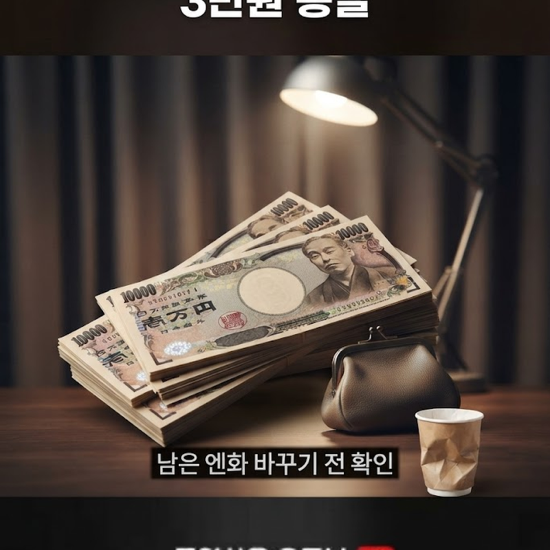 "환율은 그대로인데 왜 적게 받죠?" 남은 엔화를 다시 바꿀 때