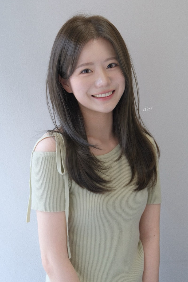 올리브브라운 염색 추천, 붉은기 없는 브라운 컬러 | 디오브 도산 가영