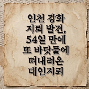 인천 강화 지뢰 발견, 북한 유실 추정 대인지뢰 54일 만에 또 떠내려온 이유