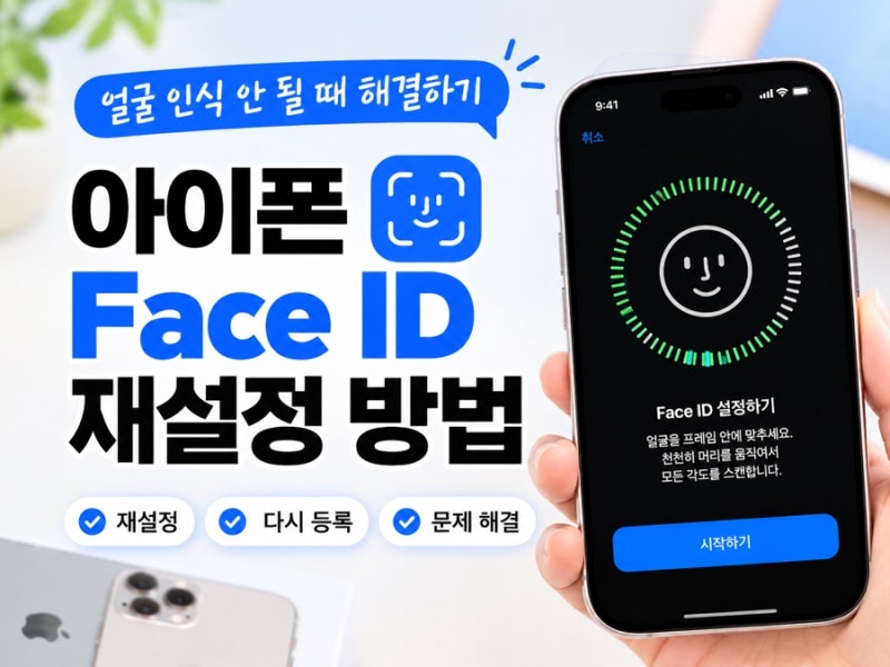 아이폰 Face ID 재설정 방법 얼굴 인식 안 될 때 해결하기