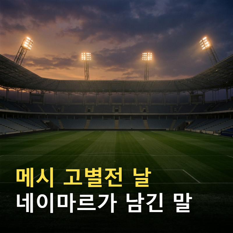 네이마르가 메시 은퇴전에 남긴 말, 왜 화제일까