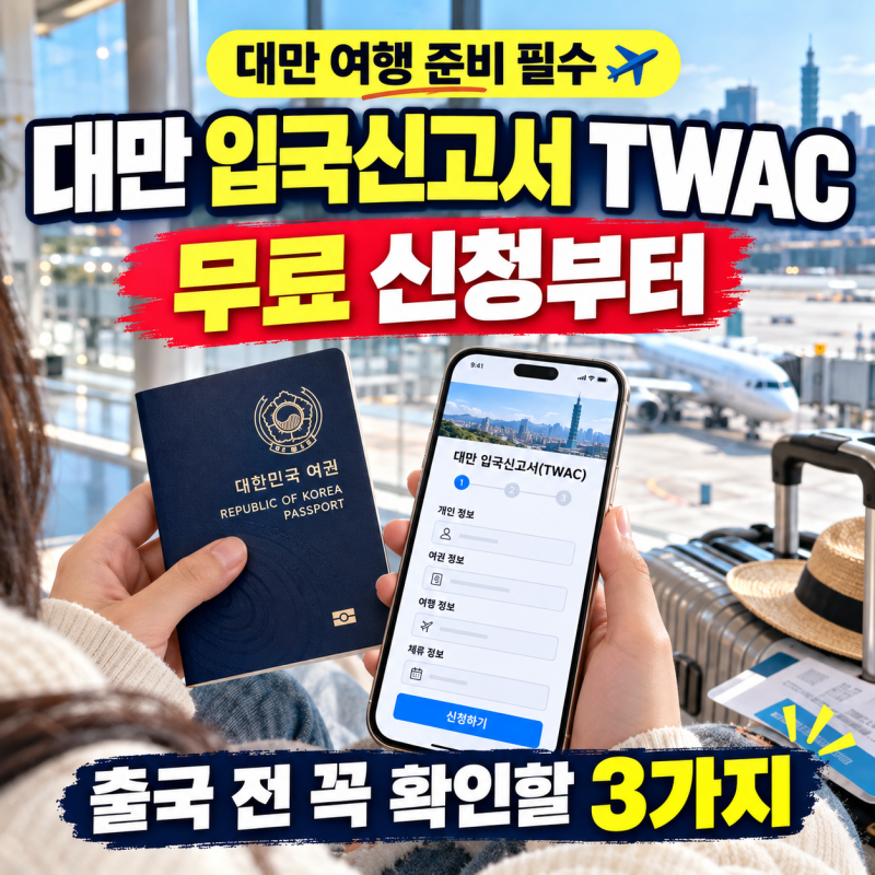 대만 입국신고서 TWAC 작성방법, 무료 신청부터 출국 전 꼭 확인할 3가지는?
