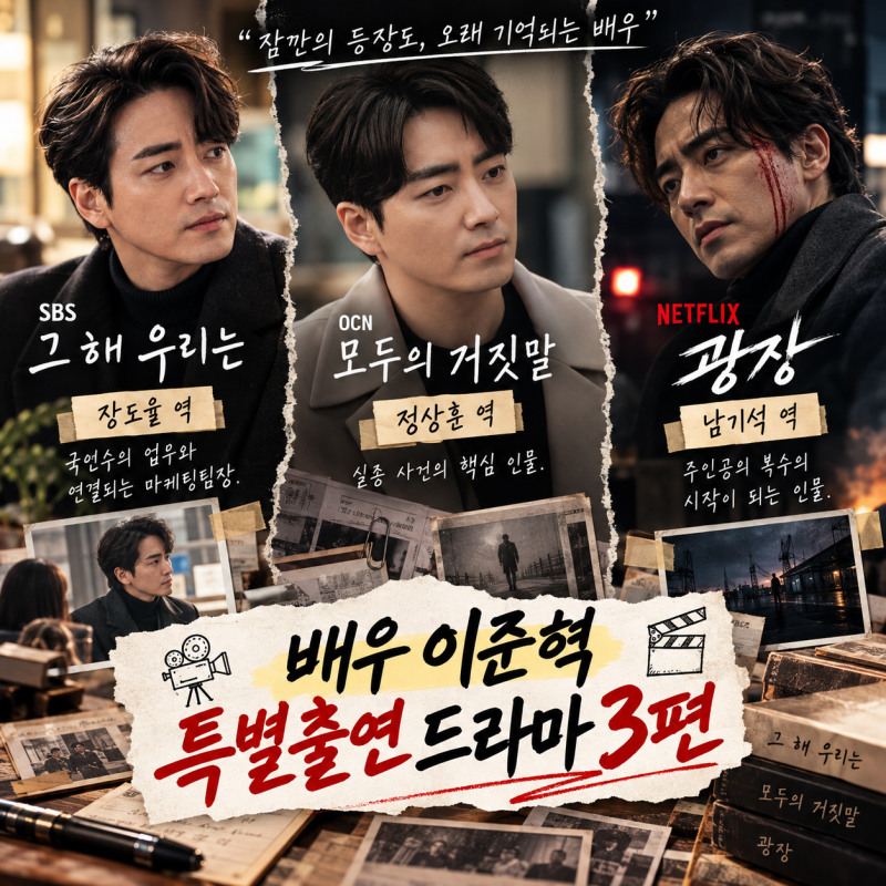 배우 이준혁 특별출연 드라마 3편｜그해 우리는·모두의 거짓말·광장 속 역할은?