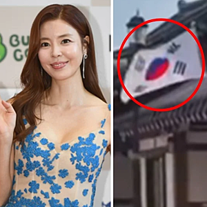 왜 저러지? 김규리 카페 앞 뒤집힌 태극기 논란…한글날 앞두고 네티즌 ‘발칵’
