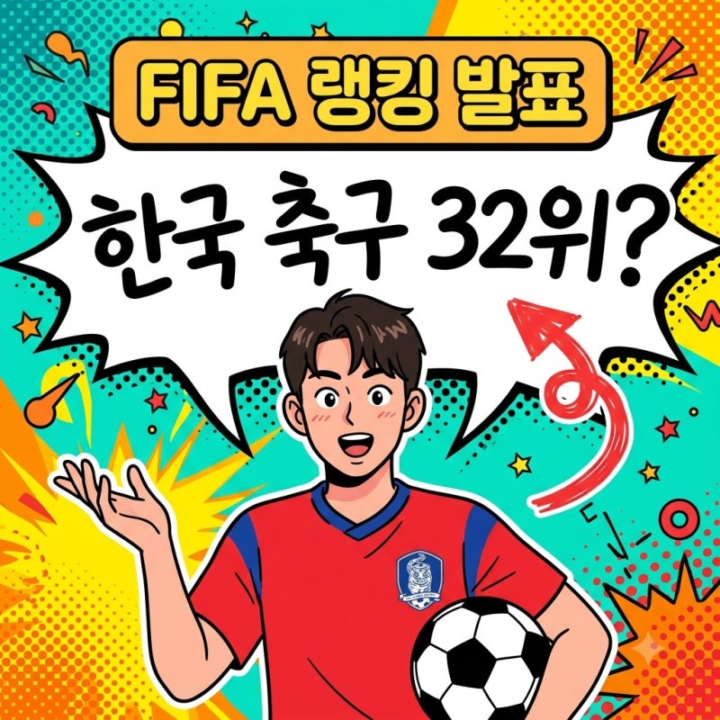 한국 축구 FIFA 랭킹 32위 유지! 아시아 순위와 다음 발표일 총정리