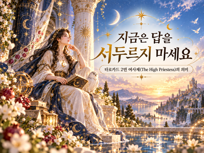 “지금은 답을 서두르지 마세요” 타로에서 여사제가 나왔다면 숨겨진 의미가 있습니다
