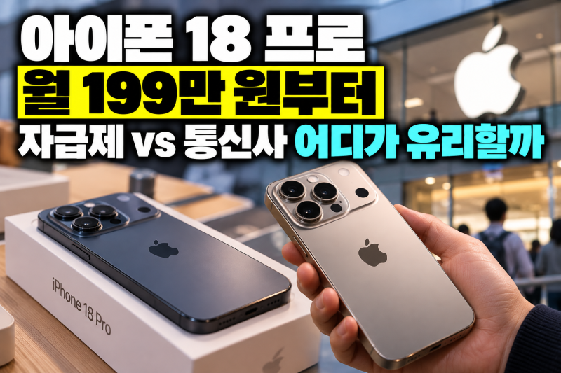 "199만 원부터" 아이폰 18 프로, 자급제와 통신사 어디가 유리할까