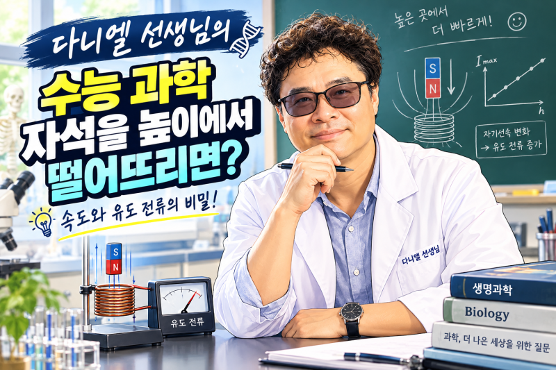 [전자기유도] 통합과학 기출 문제 도전 - 낙하하는 자석과 유도 전류, 이렇게 풀어요!