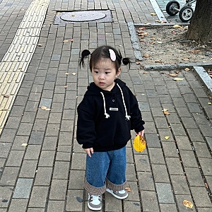 18개월 여아 남대문 콘CON  26가을 후기 및 사이즈팁 키큰18개월 워시롤업데님 콘리버시블점퍼 ....