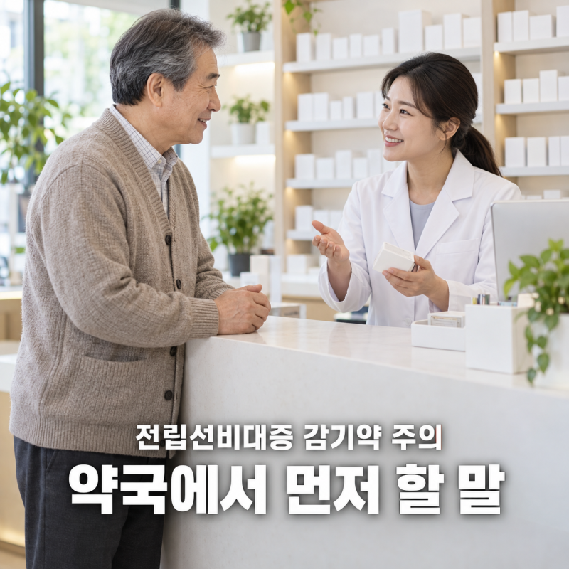 "소변이 전혀 나오지 않을 수 있다" 전립선비대증 감기약, 약국에서 먼저 할 말