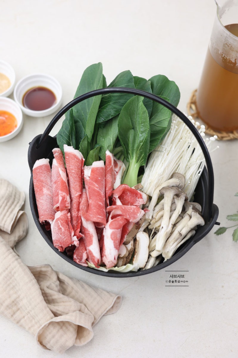 소고기 샤브샤브 만들기, 육수 재료 소스