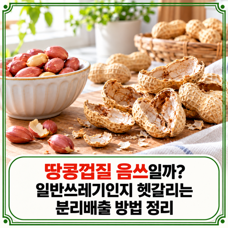 땅콩껍질 음쓰일까? 일반쓰레기인지 헷갈리는 분리배출 방법 정리