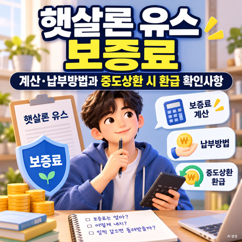 햇살론 유스 보증료｜계산·납부방법과 중도상환 시 환급 확인사항
