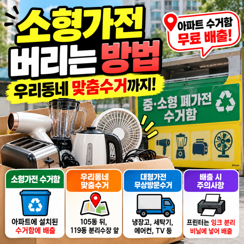소형가전 버리는 방법, 폐기 비용 아끼는 무료 수거 활용법