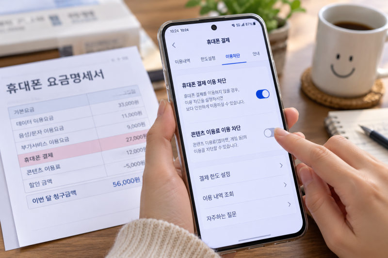 2026 휴대폰 소액결제 차단 방법｜SKT·KT·LG유플러스 한도 변경까지 총정리