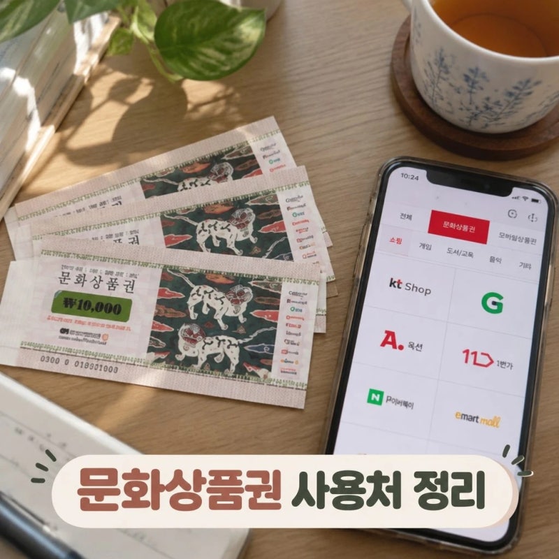 문화상품권 사용처 어디까지 가능할까 온라인 등록부터 사용방법까지 정리