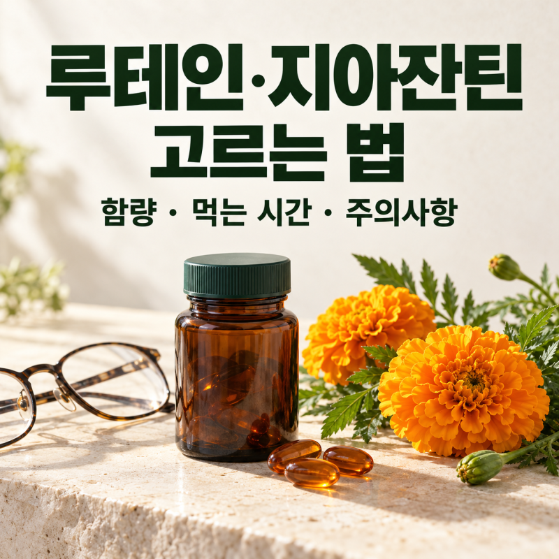 루테인·지아잔틴 고르는 법 7가지｜효능·함량·먹는 시간·부작용 총정리