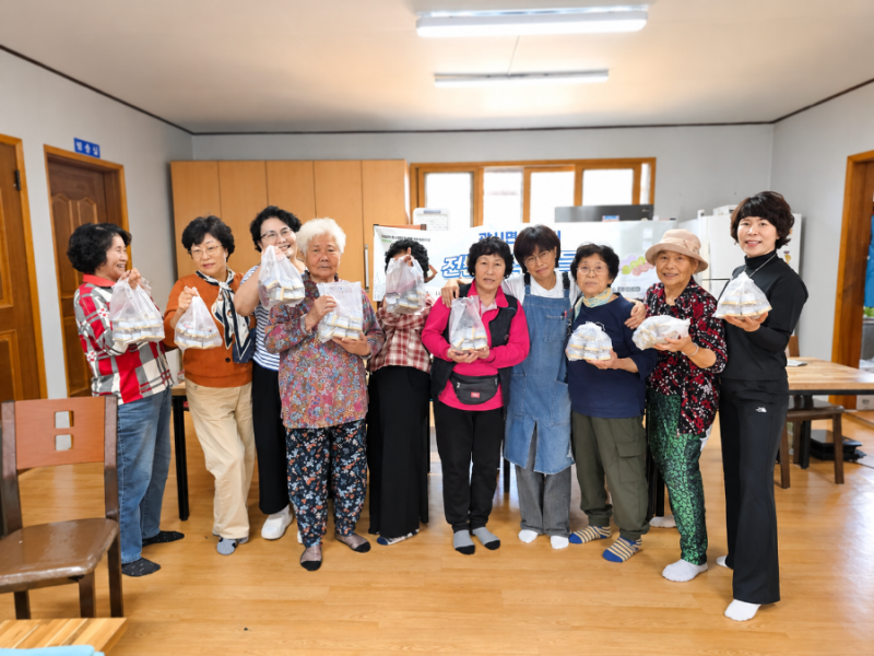 예산 광시면 신대리 마을회관, 양갱 만들기로 웃음꽃 피운 첫 수업
