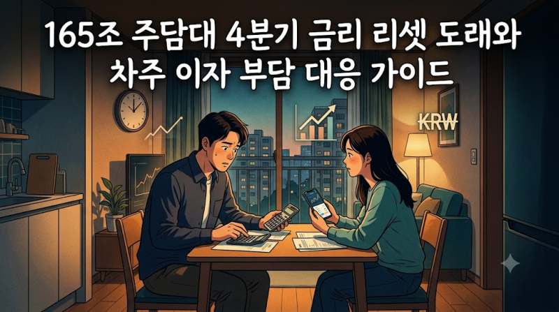 165조 주담대 4분기 금리 리셋 도래와 차주 이자 부담 대응 가이드