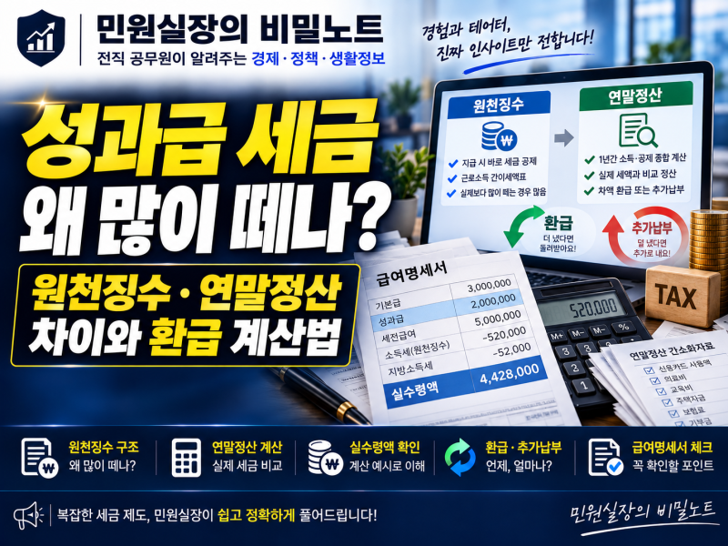 성과급 1,000만 원 받았는데 세금이 이렇게나? 월급보다 많이 떼는 진짜 이유