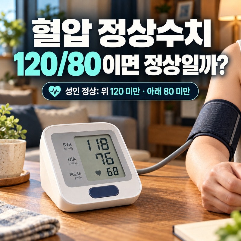 혈압 정상수치｜120/80이면 정상일까? 두 숫자를 함께 확인하는 법