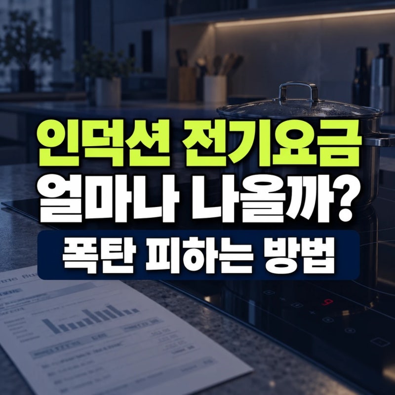 인덕션 전기 요금 얼마나 나올까? 전기요금 폭탄 피하는 방법 (+가스요금 비교)