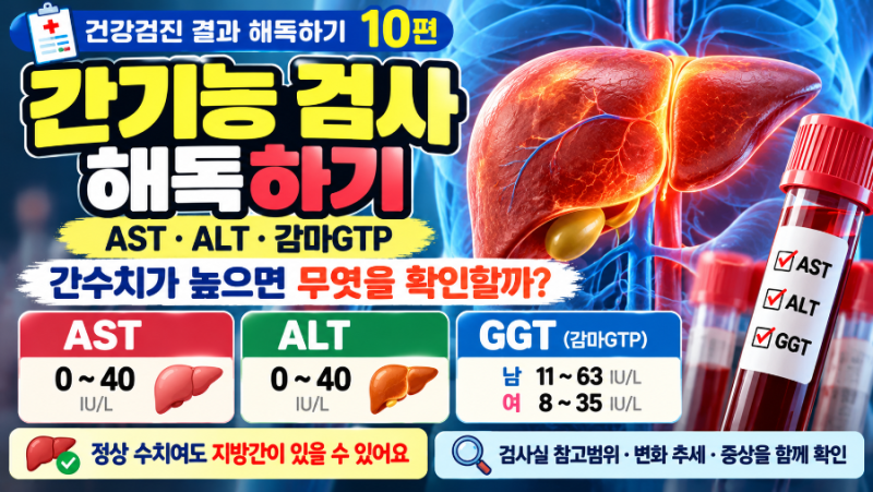 [건강검진 결과 해독하기 10편] 간 기능 검사 - AST·ALT·감마GTP, 간수치가 높으면 무조건 간이 ....