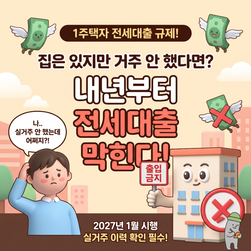 2027년 도입되는 1주택자 전세대출 규제의 배경