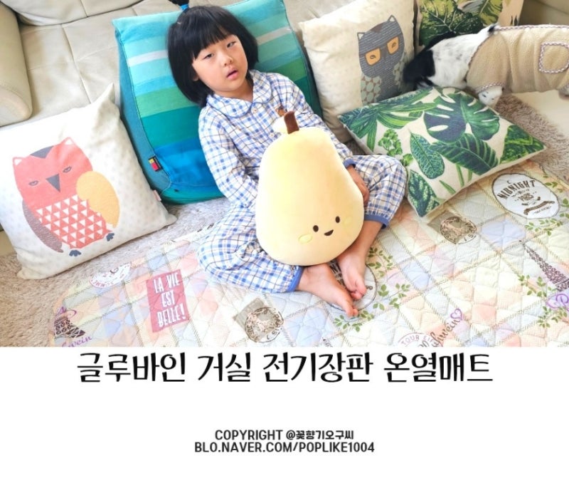 글루바인 전기매트 물세탁 가능 전자파 걱정없는 전기장판