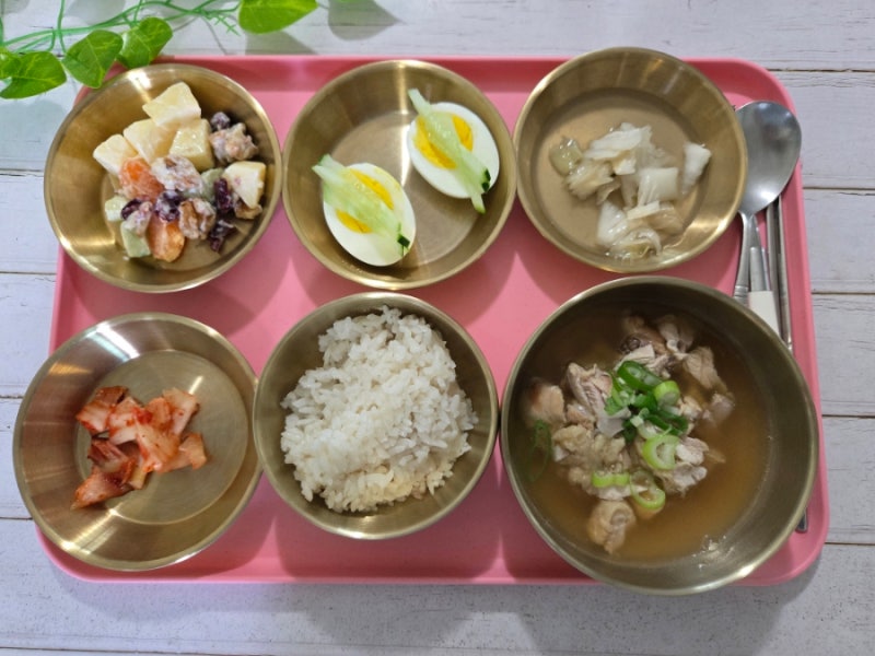 91세 어머님 환자식단 닭곰탕과 야채비빔밥으로 차려낸 건강한 하루식단 담즙 배액관 유지 ....