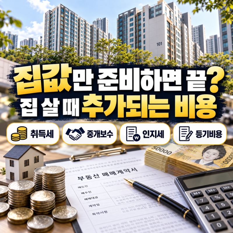10억 아파트 샀더니 3,800만 원이 더? 집 살 때 놓치는 세금과 비용