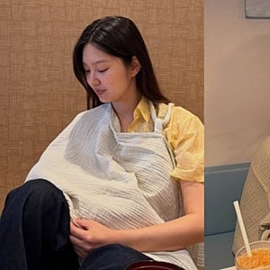"6개월 완수하고 나 자신 수고 많았다"… 최유화, 카페서 거침없이 모유 수유 일상 공개