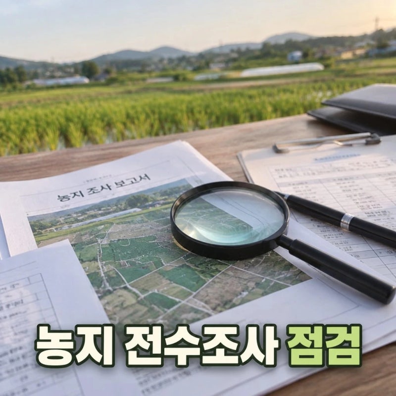 농지 전수조사 대상확인 뒤 토지 투자자가 확인할 것 경매통임윤곤