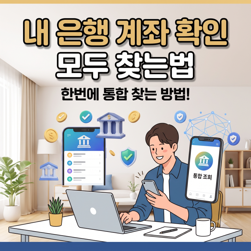 "한번에 통합 찾는 방법" 내 은행 계좌 확인 모두 찾는법