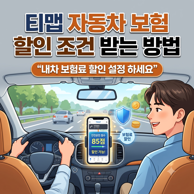 "내차 보험료 할인 설정 하세요" 티맵 자동차 보험 할인 조건 받는 방법