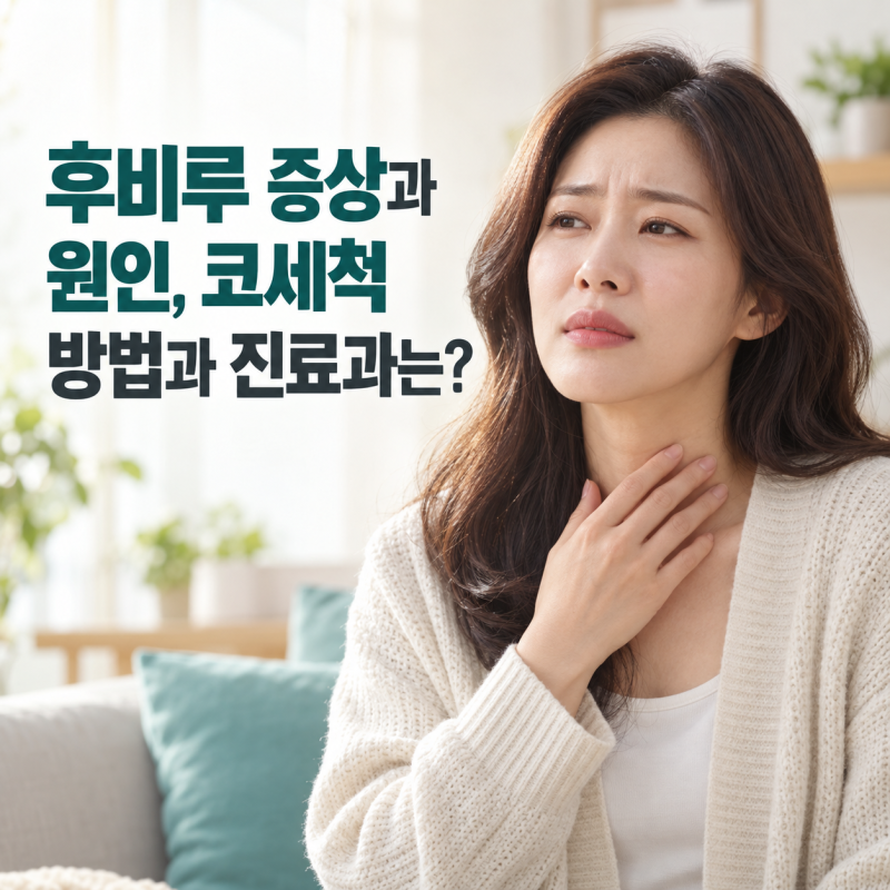 후비루 증상과 원인, 코세척 방법과 진료과는?
