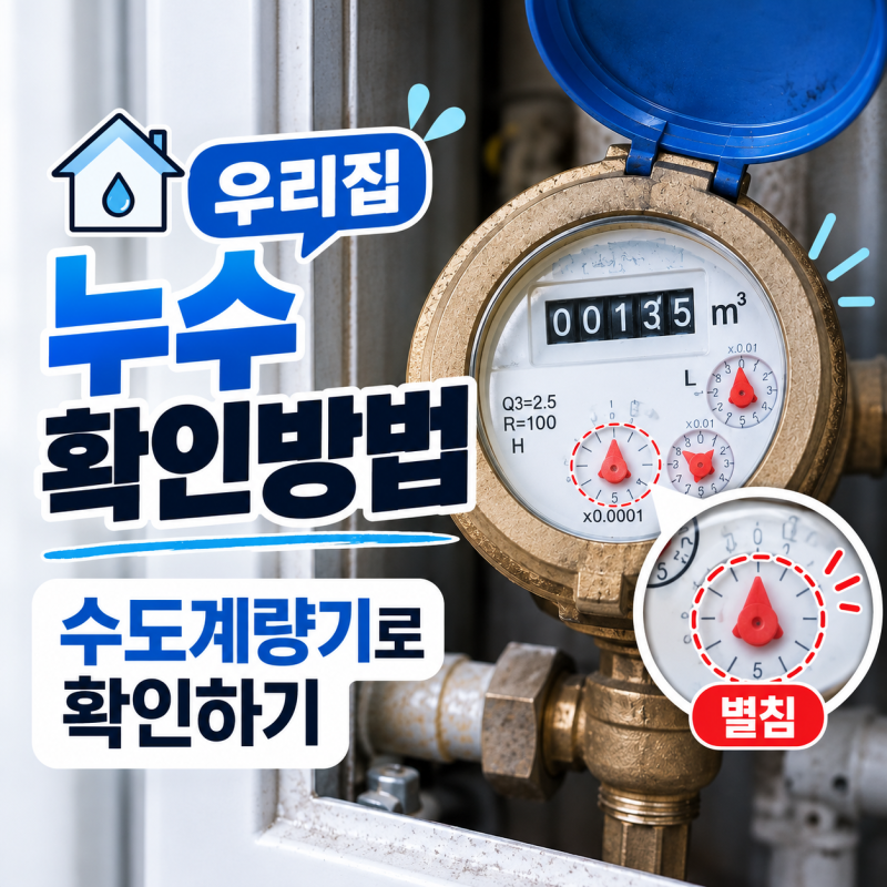 우리집 누수 확인방법｜수도계량기로 확인하기