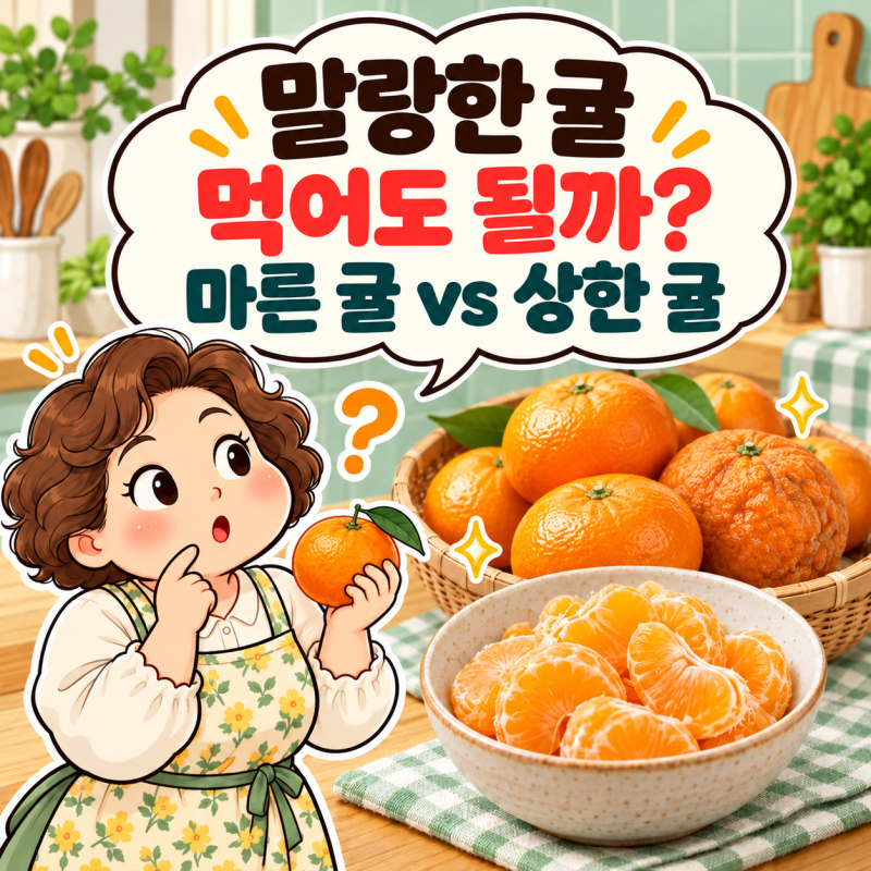 귤 껍질이 들뜨고 말랑한데 먹어도 될까? 마른 귤과 상한 귤 구별법