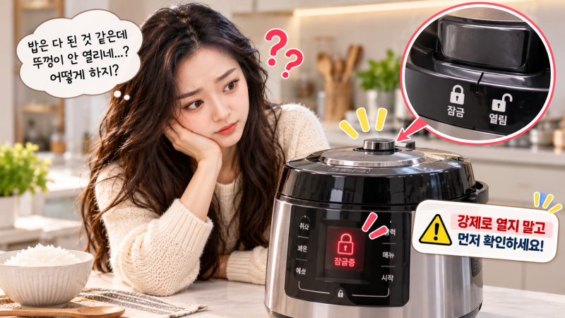 전기밥솥 뚜껑이 안 열려요｜잠김·열림 불량 해결방법 7가지