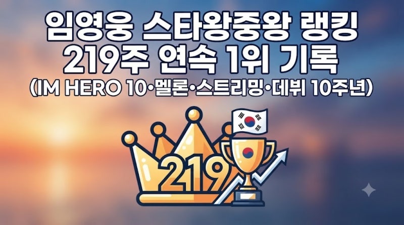 임영웅 스타왕중왕 또 1위 기록 | IM HERO 10•멜론•스트리밍•10주년