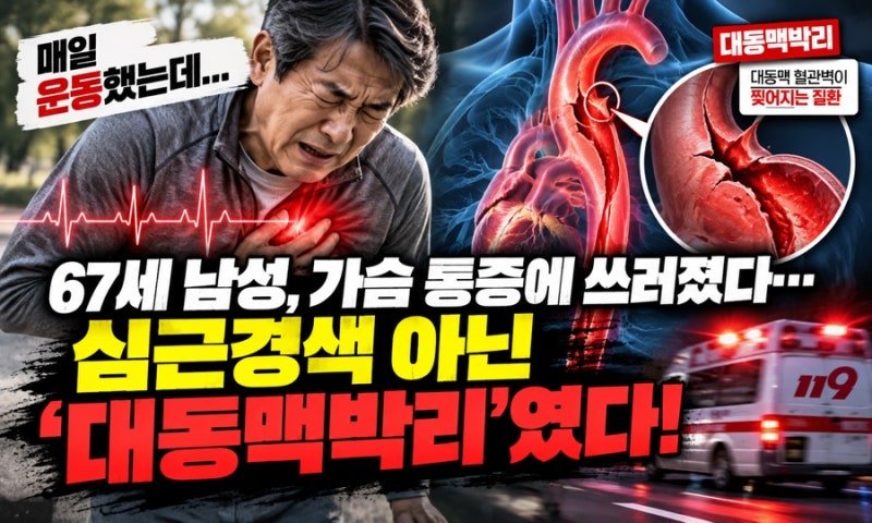 매일 운동하던 67세 남성, 갑자기 가슴 통증에 쓰러졌다…심근경색보다 무서울 수 있는 ‘대....