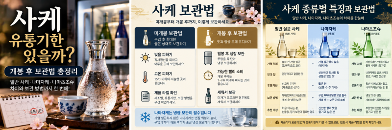 사케 유통기한 있을까? 개봉 후 보관법·냉장보관·나마자케 차이 총정리
